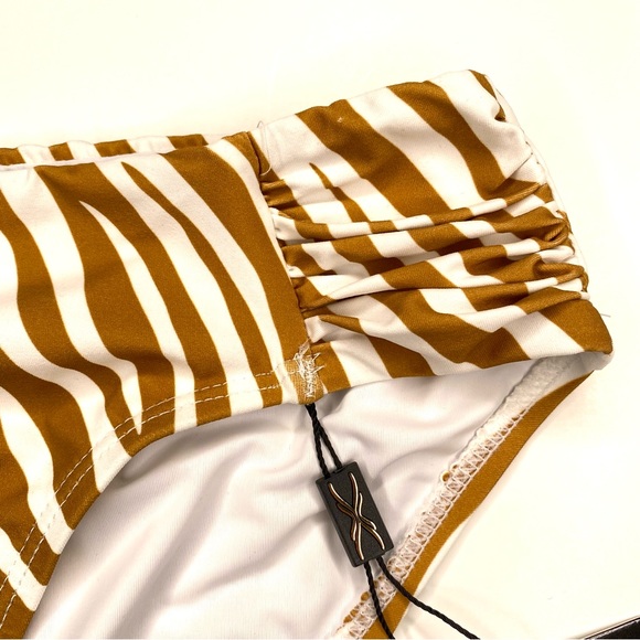 Niptuck Swim Natural Zebra Stripe Bikini Bottoms NWT - Picture 3 of 10